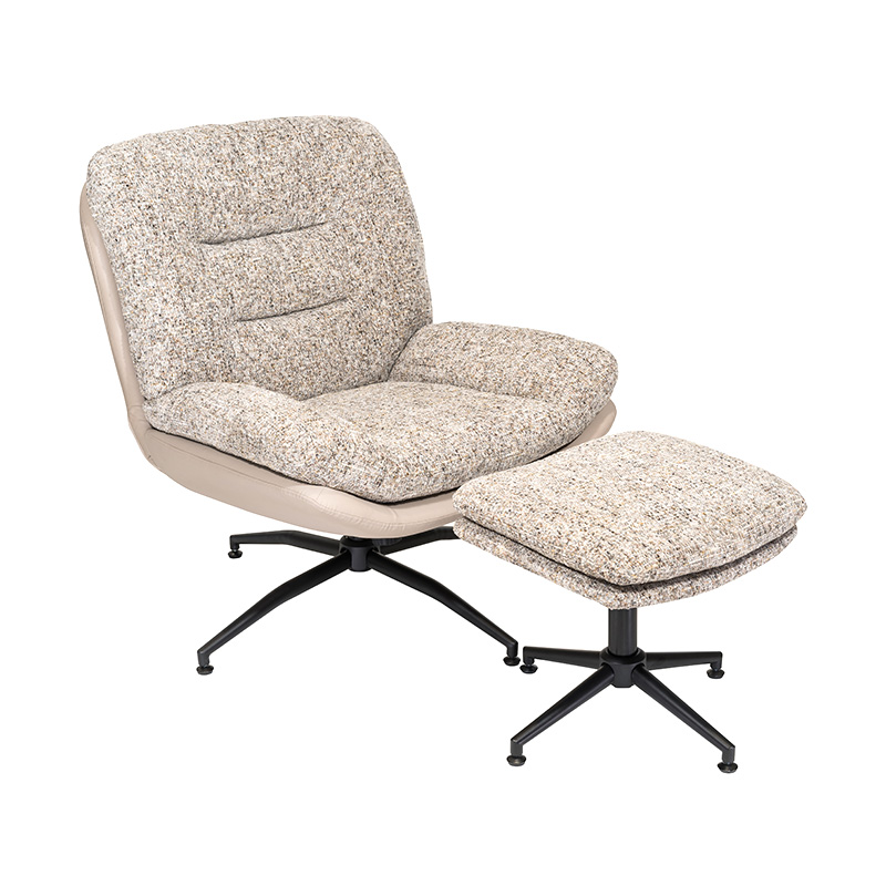 Novum style CCCLX-gradu fabricae Swivel accentu cede / Lounge chiar / occasionales cathedra cum Ottoman /